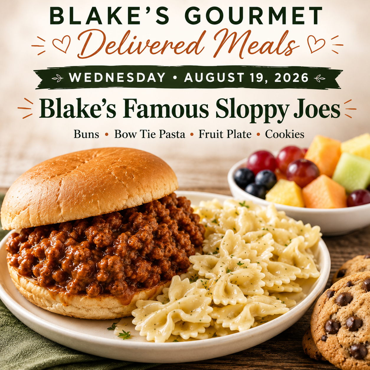 Wednesday Aug 19th, 2026 - Blake's Sloppy Joes