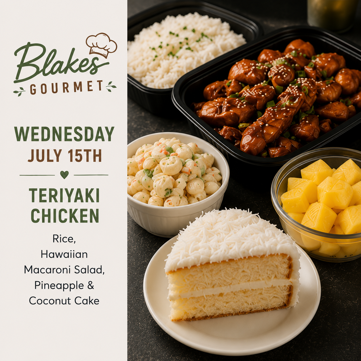 Wednesday July 15th, 2026 - Teriyaki Chicken