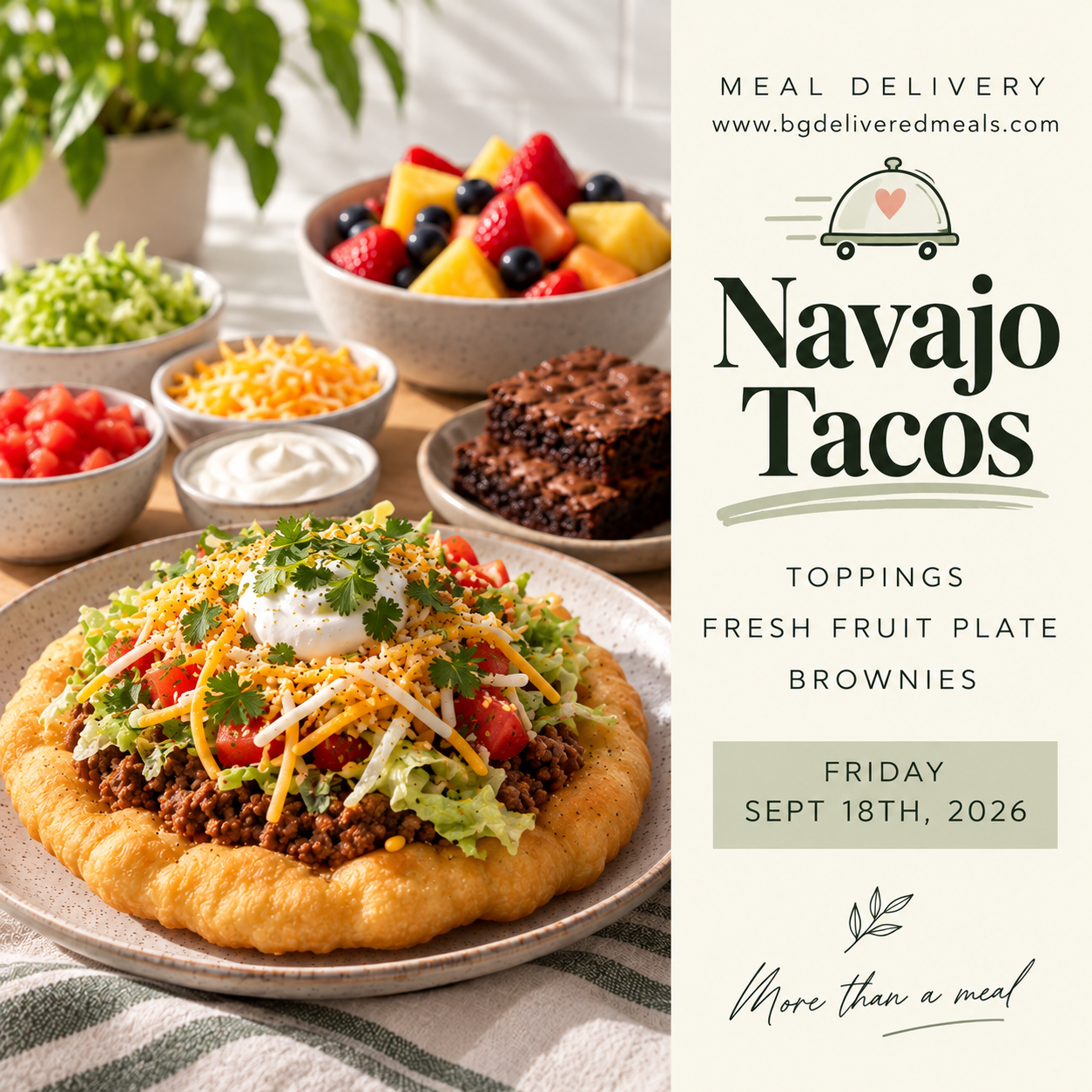 Friday Sept 18th, 2026 - Navajo Tacoas