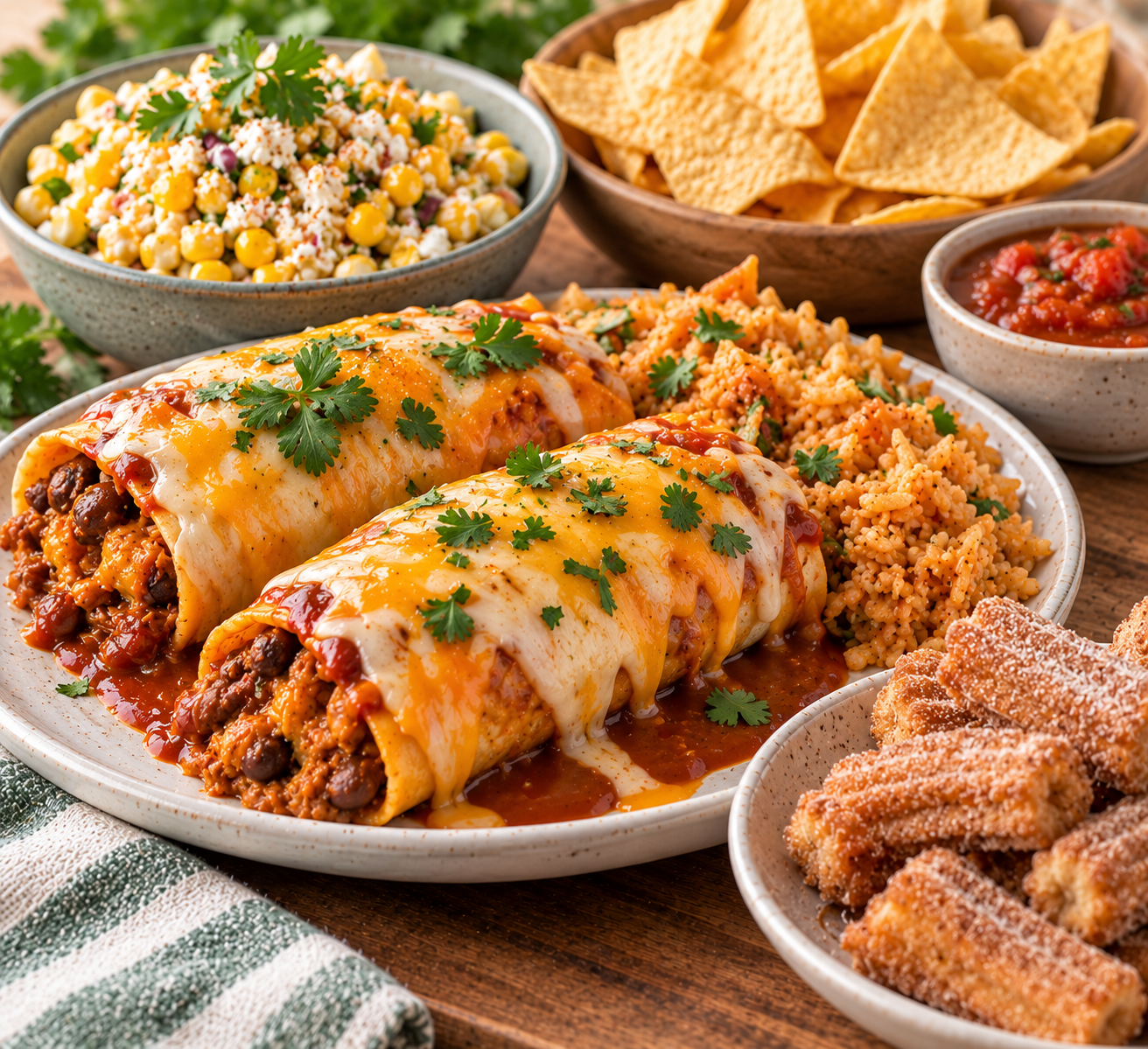 Thursday Oct 8th, 2026 - Smothered Bean and Cheese Burritos